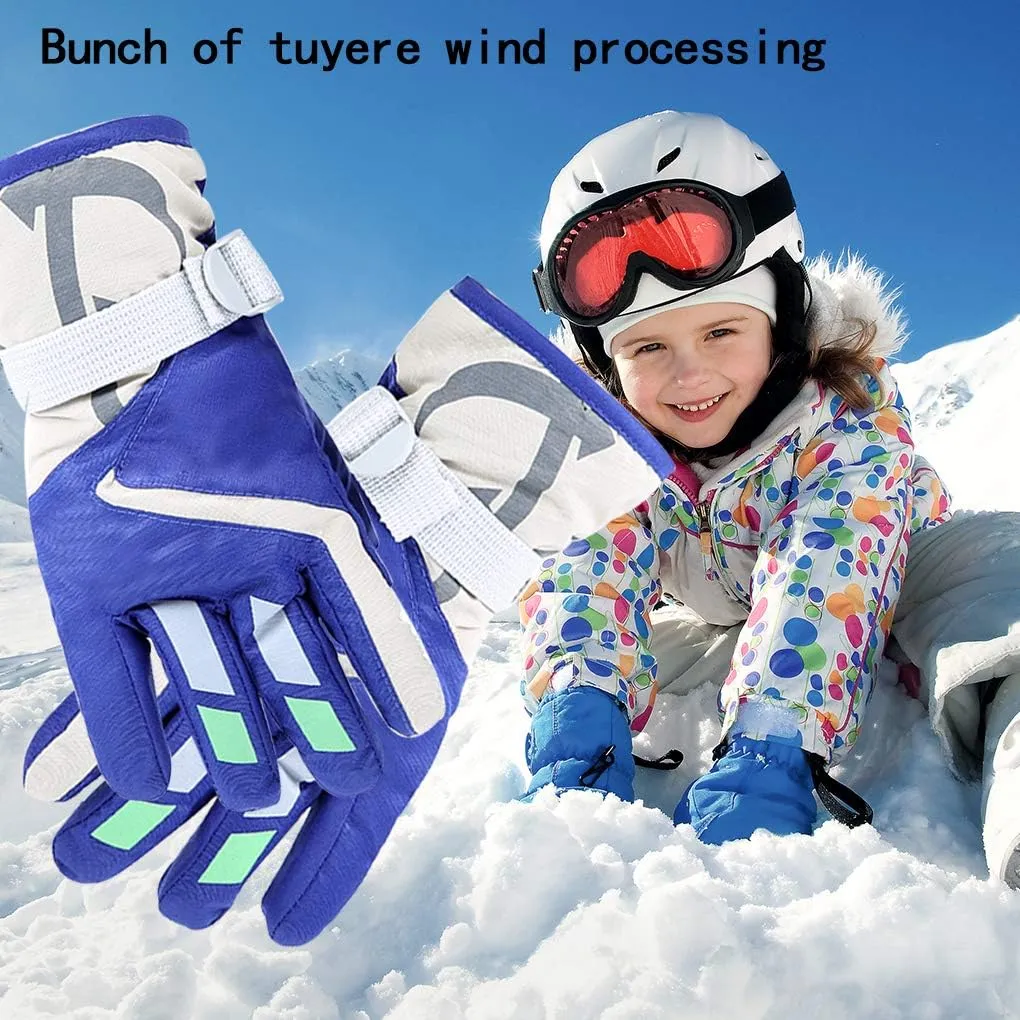 Lovely Ski Gloves Winter Outdoor Snow Warm Mitten for Kids Boys and Girls (1-4 years)