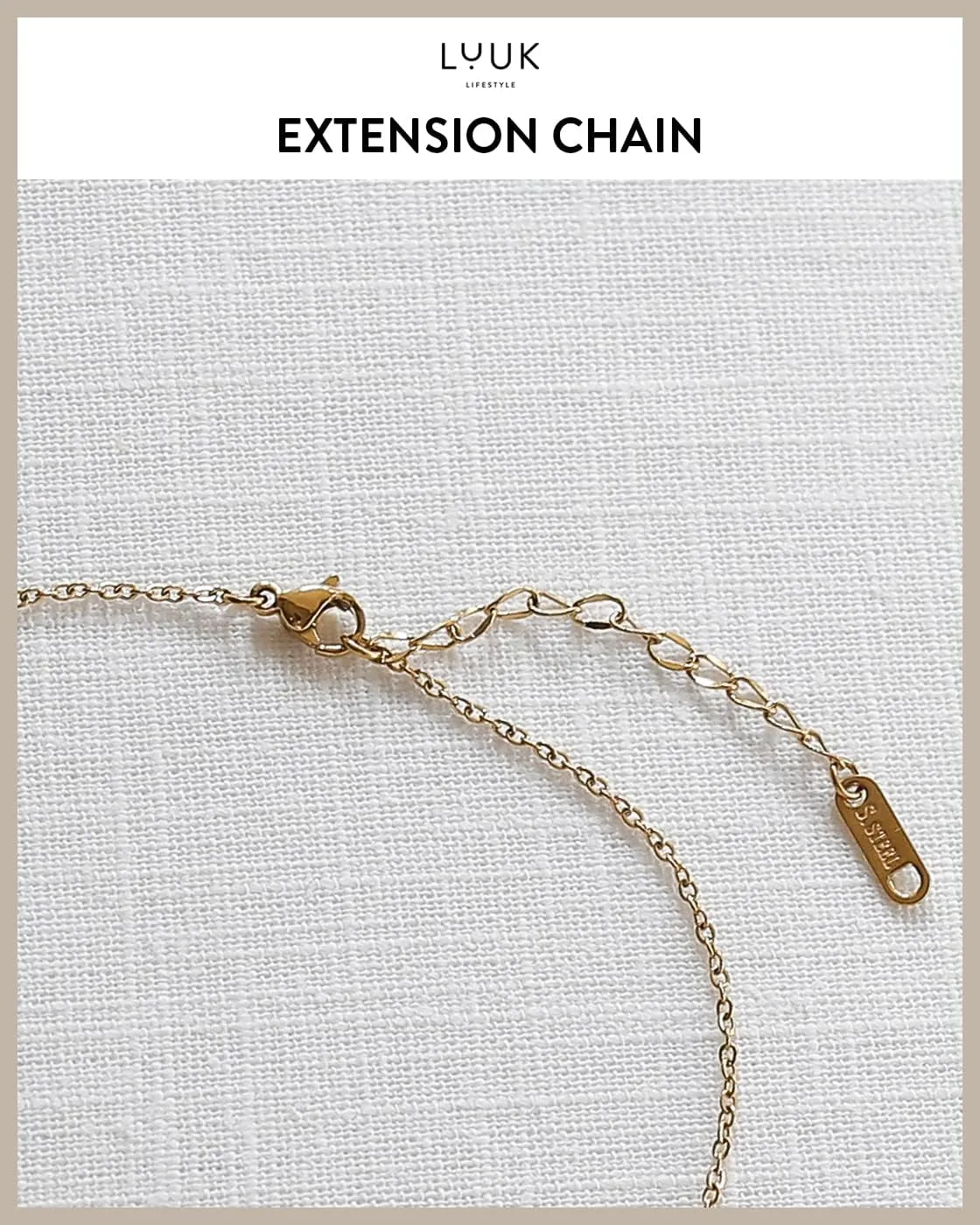 LUUK LIFESTYLE Stainless steel necklaces for women with pendant, trendy jewelry card with Happiness saying, lucky charm, friendship gift, women's jewellery, trendy gift idea for her, silver, gold and rose