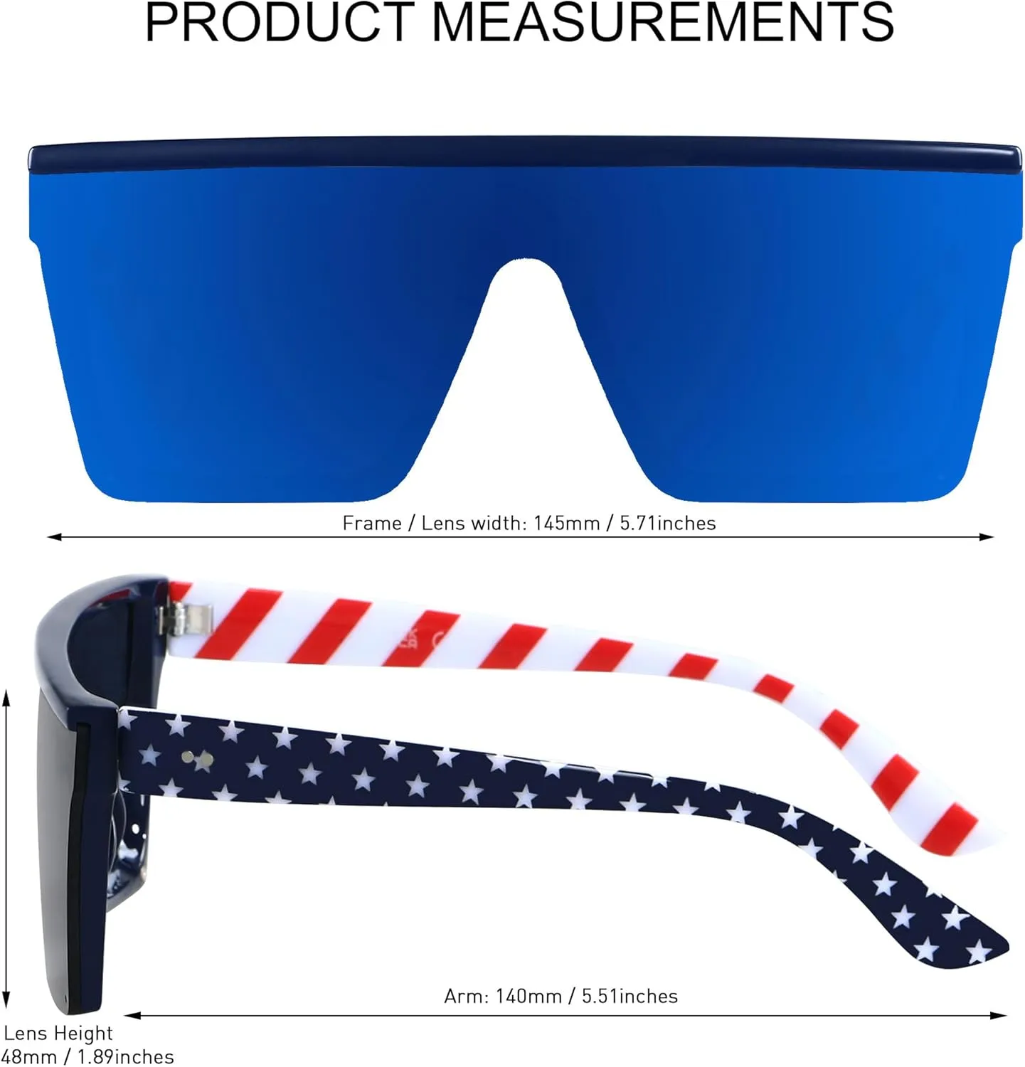 LYZOIT Square Oversized Sunglasses for Women Men Big Flat Top Fashion Shield Large UV Protection Rimless Shades