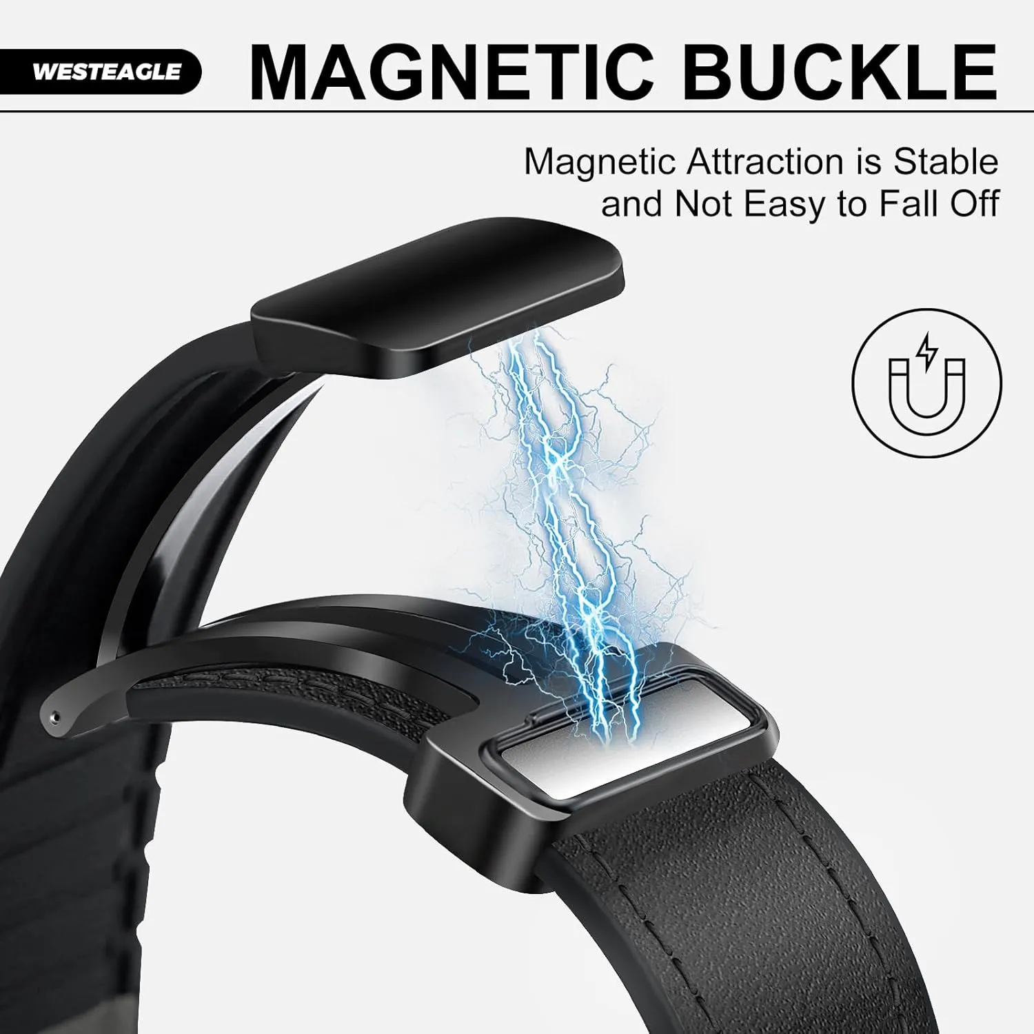Magnetic Genuine Leather Watch Band Compatible with Google Pixel Watch 2 3 1 41mm Magnetic Buckle Design Adjustable Classic Wristbands Accessories Replacement Straps for Men and Women