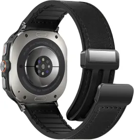 Magnetic Genuine Leather Watch Band Compatible with Google Pixel Watch 2 3 1 41mm Magnetic Buckle Design Adjustable Classic Wristbands Accessories Replacement Straps for Men and Women