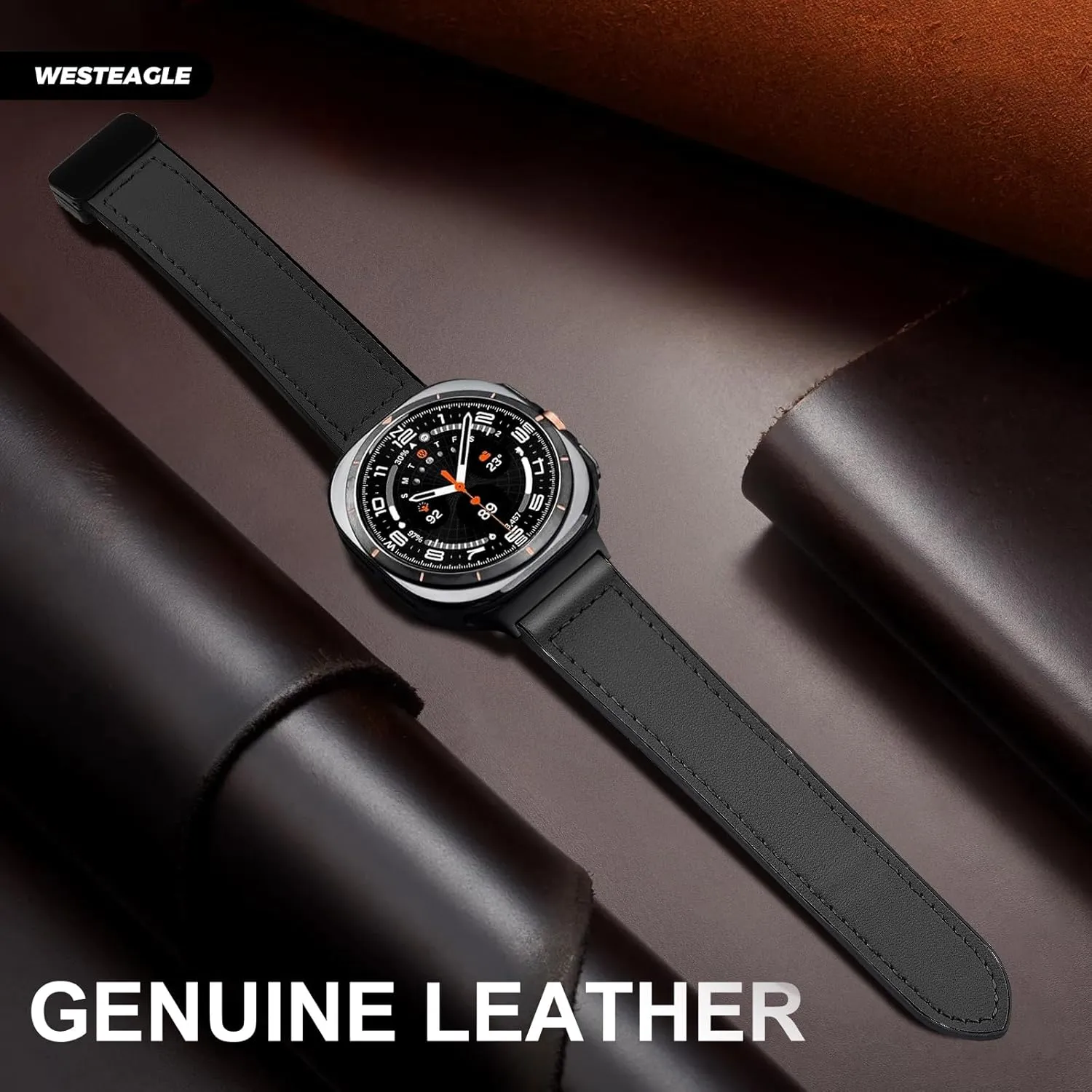 Magnetic Genuine Leather Watch Band Compatible with Google Pixel Watch 2 3 1 41mm Magnetic Buckle Design Adjustable Classic Wristbands Accessories Replacement Straps for Men and Women