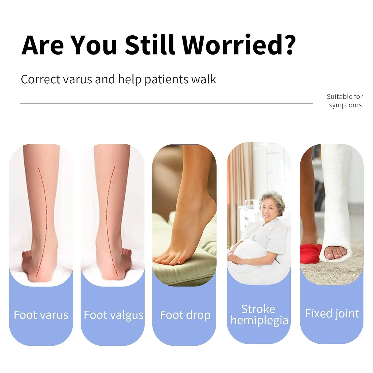 Medical Afo Foot Drop Brace Splint Ankle Foot Orthosis AFO Walking with Shoes or Sleeping for Men Women Stroke Hemiplegia Foot Drop Postural Correction Brace Large-Right