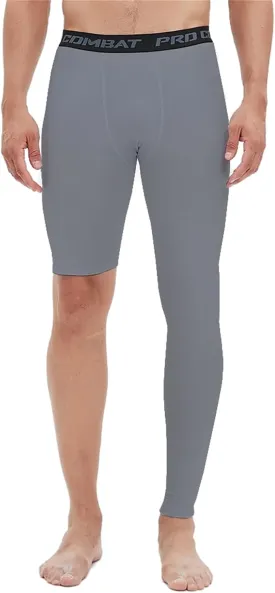 Men's Basketball Single Leg Tight Sports Pants 1/2 One Leg Compression Pants Athletic Base Layer Underwear