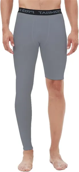 Men's Basketball Single Leg Tight Sports Pants 1/2 One Leg Compression Pants Athletic Base Layer Underwear