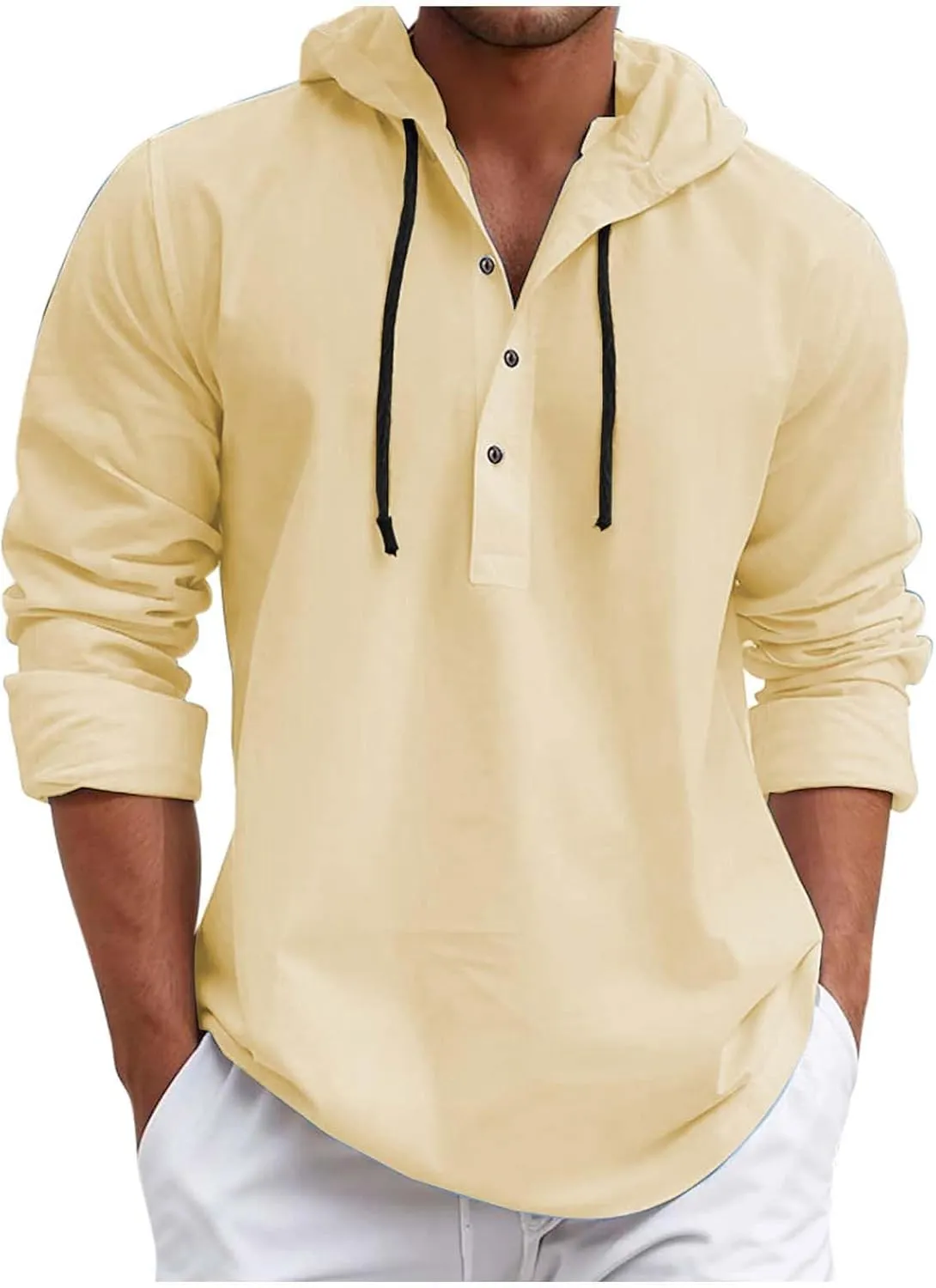 Men's Fleece Hooded Pullover Sweatshirts Workout Cartoon Hoodie for Men Oversized Pockets Trendy Country Sweatshirts