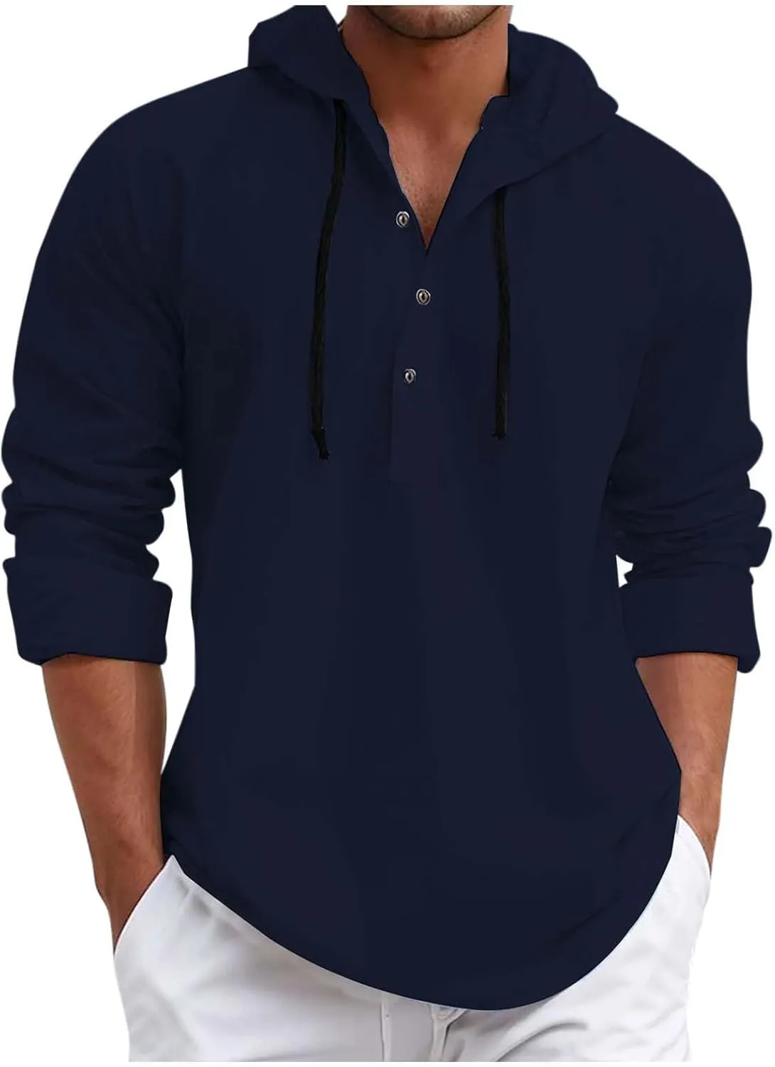 Men's Fleece Hooded Pullover Sweatshirts Workout Cartoon Hoodie for Men Oversized Pockets Trendy Country Sweatshirts