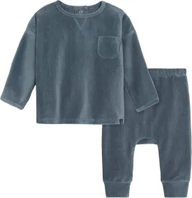Modern Moments by Gerber Baby Velour 2-Piece Drop Shoulder Top & Pant Set