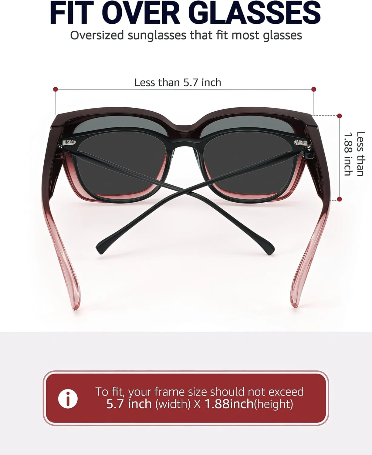 Myiaur Fit Over Sunglasses for Women, Trendy Designer Style Oversized Polarized Sunglasses for Driving with UV400 Protection
