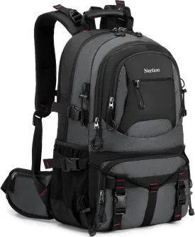 Nerlion 40L Hiking Backpack Travel Backpack for Men Women Camping Waterproof Outdoor Hiking Daypack Lightweight Backpack (Dark Gray)