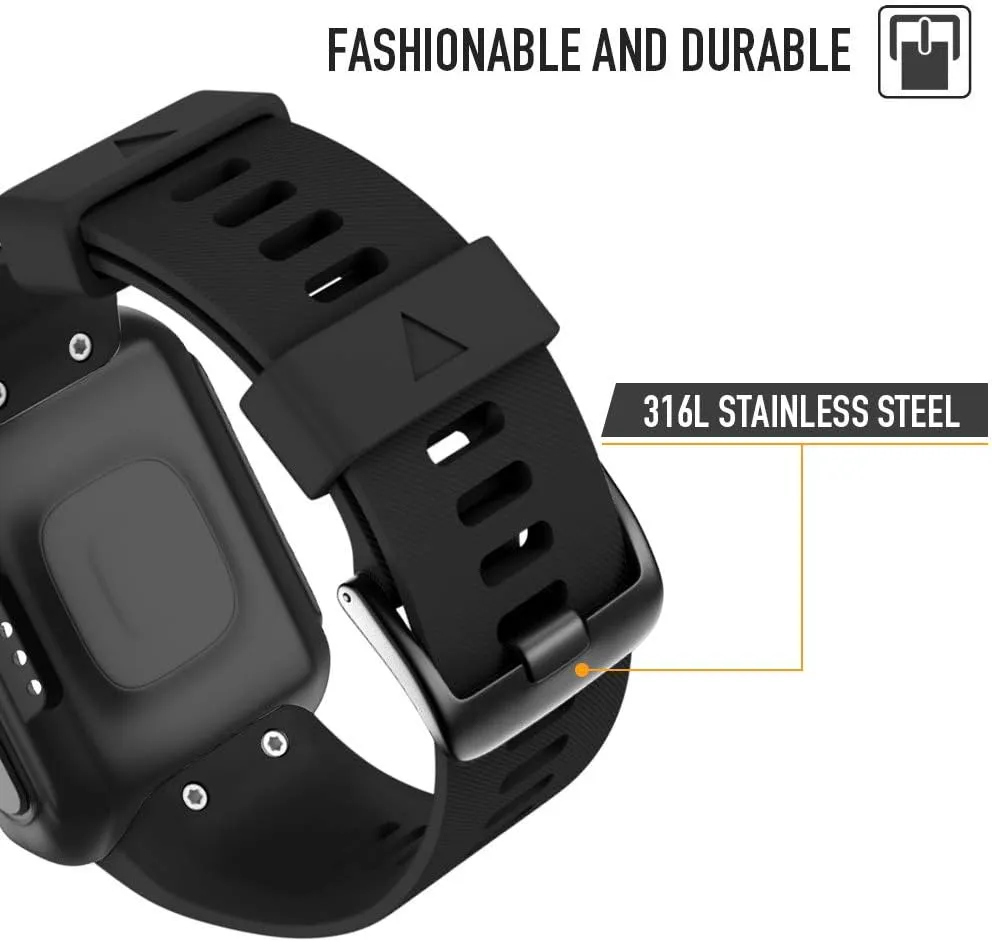 NotoCity for Garmin Forerunner 35 Band Soft Silicone Replacement Watch Strap Compatible with Forerunner 35 Smartwatch