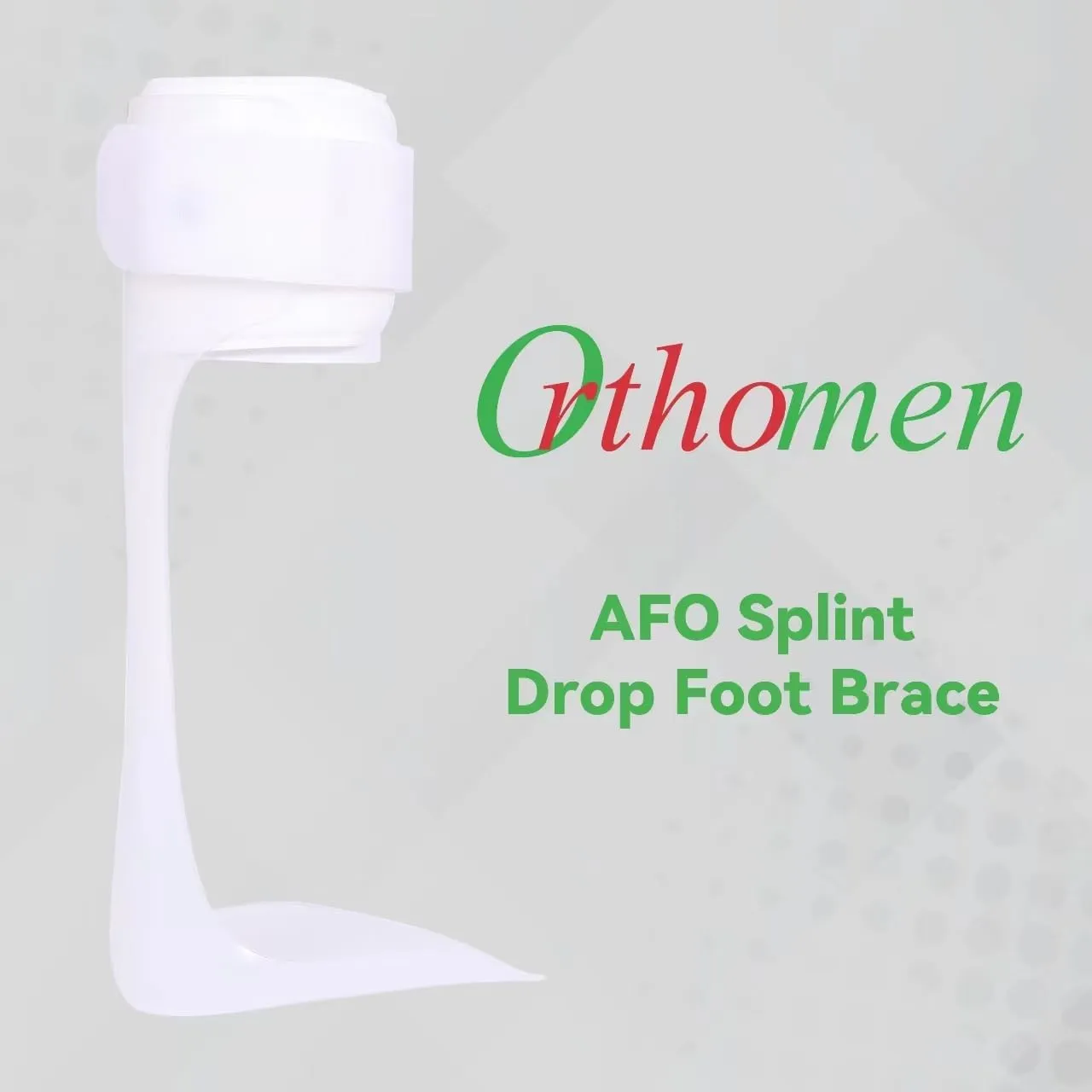 Orthomen Drop Foot Brace - AFO Splint - Ankle Foot Orthosis Support (M/Right)