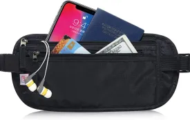 Passport Holder - Money Belt Secure Hidden Travel Wallet Undercover Fanny Pack with RFID Blocking