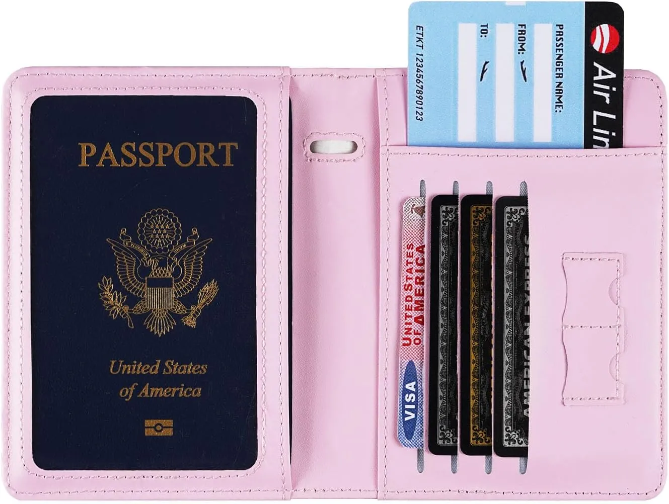passport holder, passport cover, vaccine card holder, waterproof leather travel wallet with rfid blocking for men/women