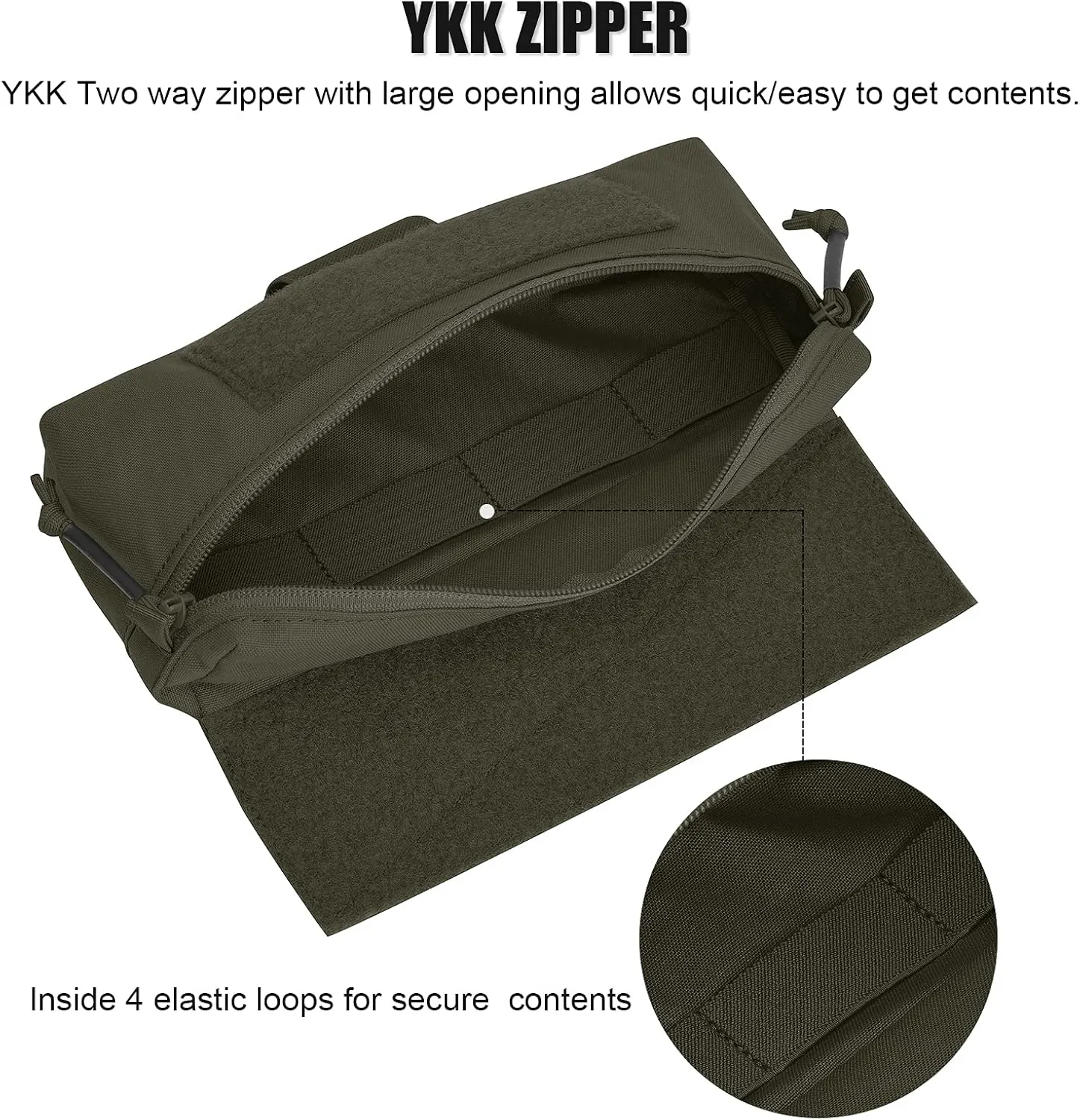 PETAC GEAR Tactical Mini Drop Pouch Fanny Pack Tool Pouch for Tactial Vest Chest Rig