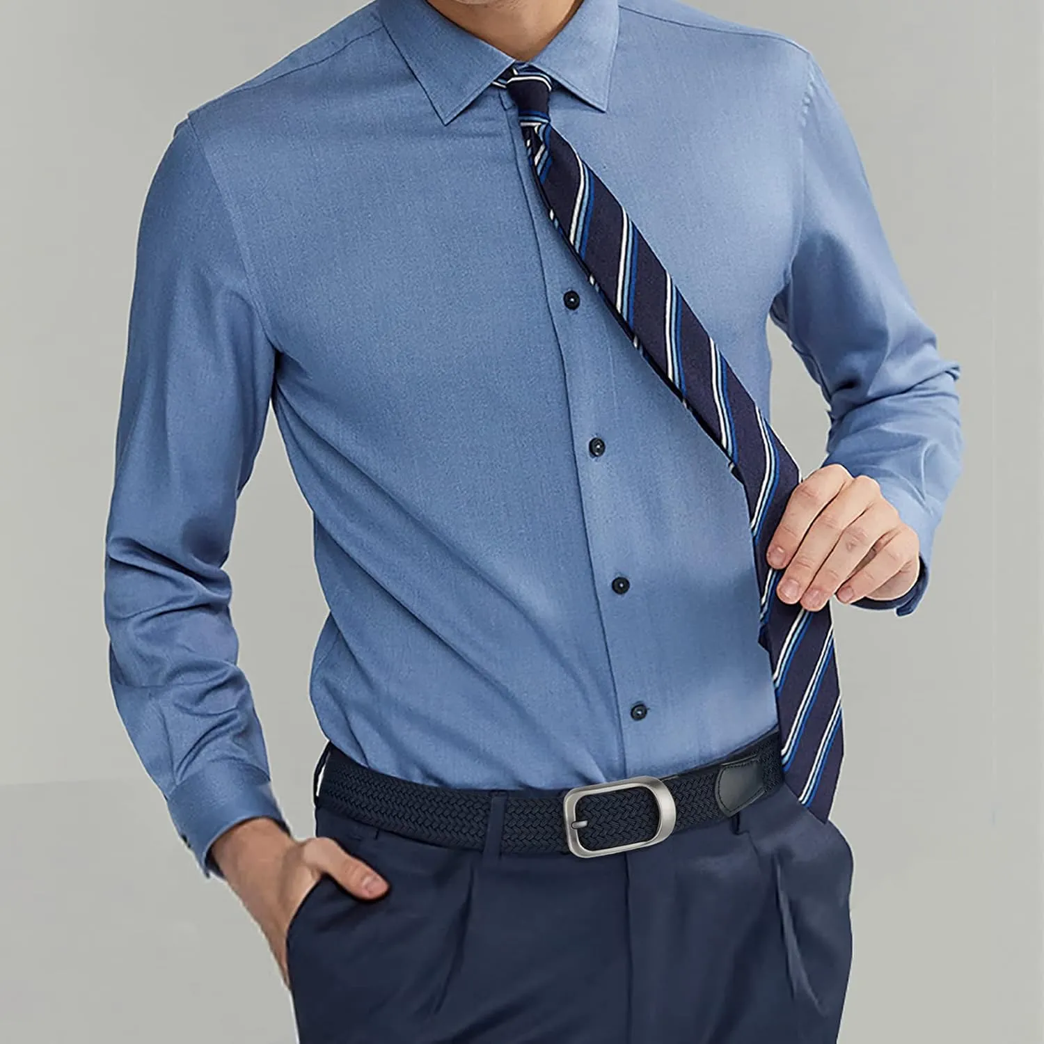 Plus Size 43'' to 75'' Mens Elastic Stretch Belts Big and Tall Belt