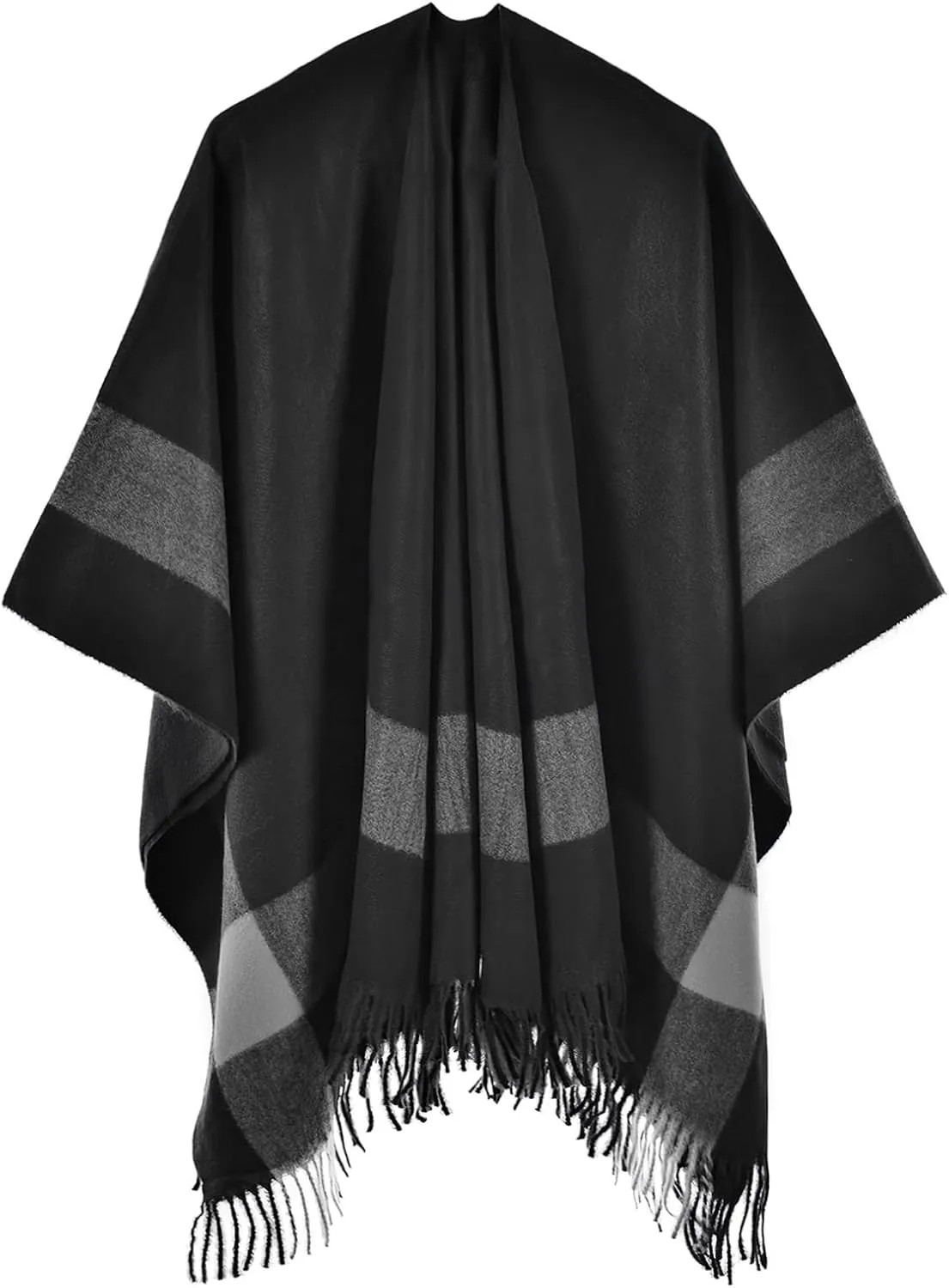 Poncho Shawl Wraps for Women, Women's Soft Warm Ponchos Sweaters Open Front Travel Poncho Cape for fall winter Spring