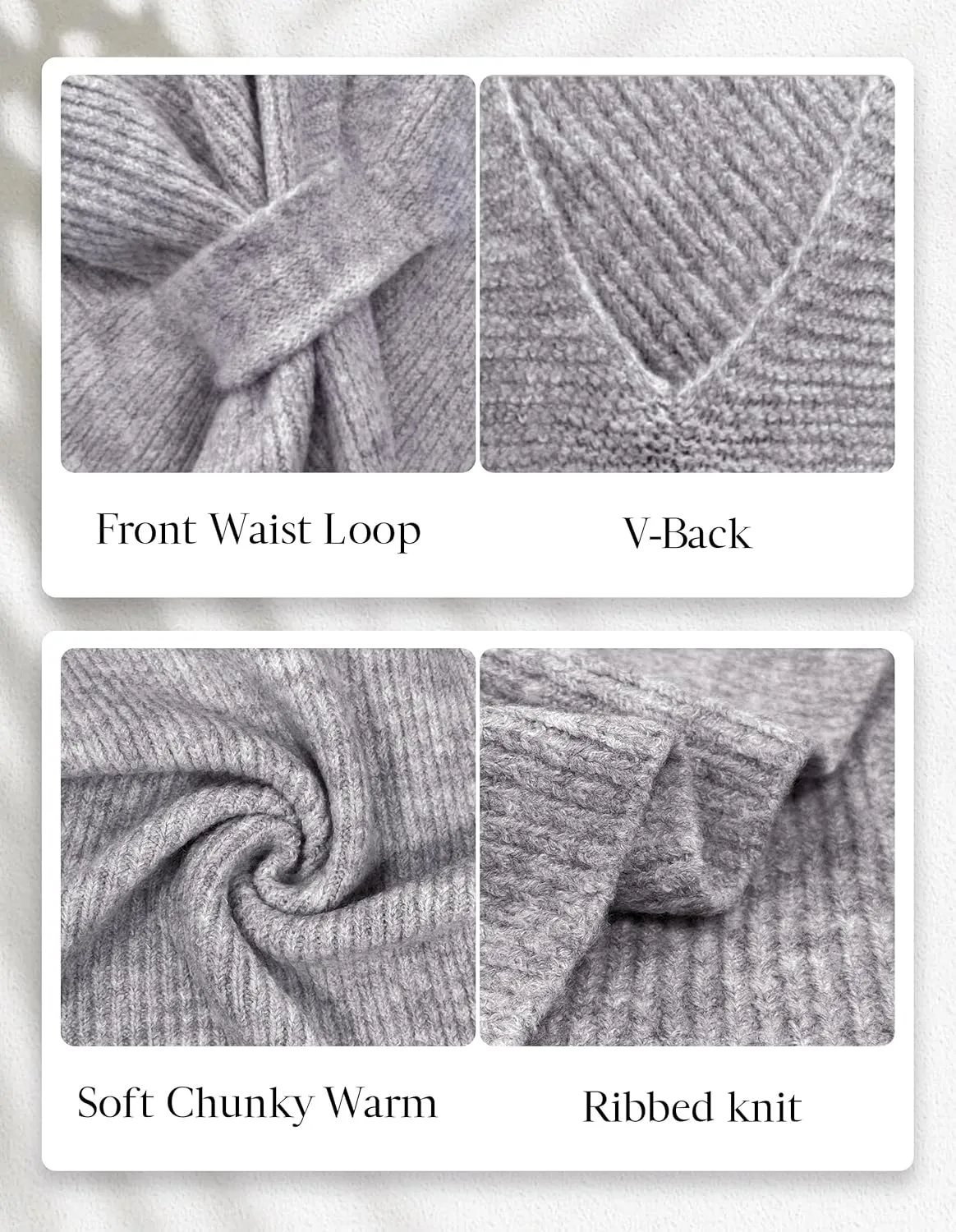 PULI Womens Rib Open Front Shawl Wraps Chunky Knit Ponchos Sweater Travel Scarf Elegant Capes Cardigan for Fall Winter