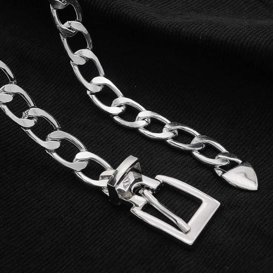 Punk Rock Metal Chunky Waist Chain Belt Buckle Type Jewelry Belly Chain for Women