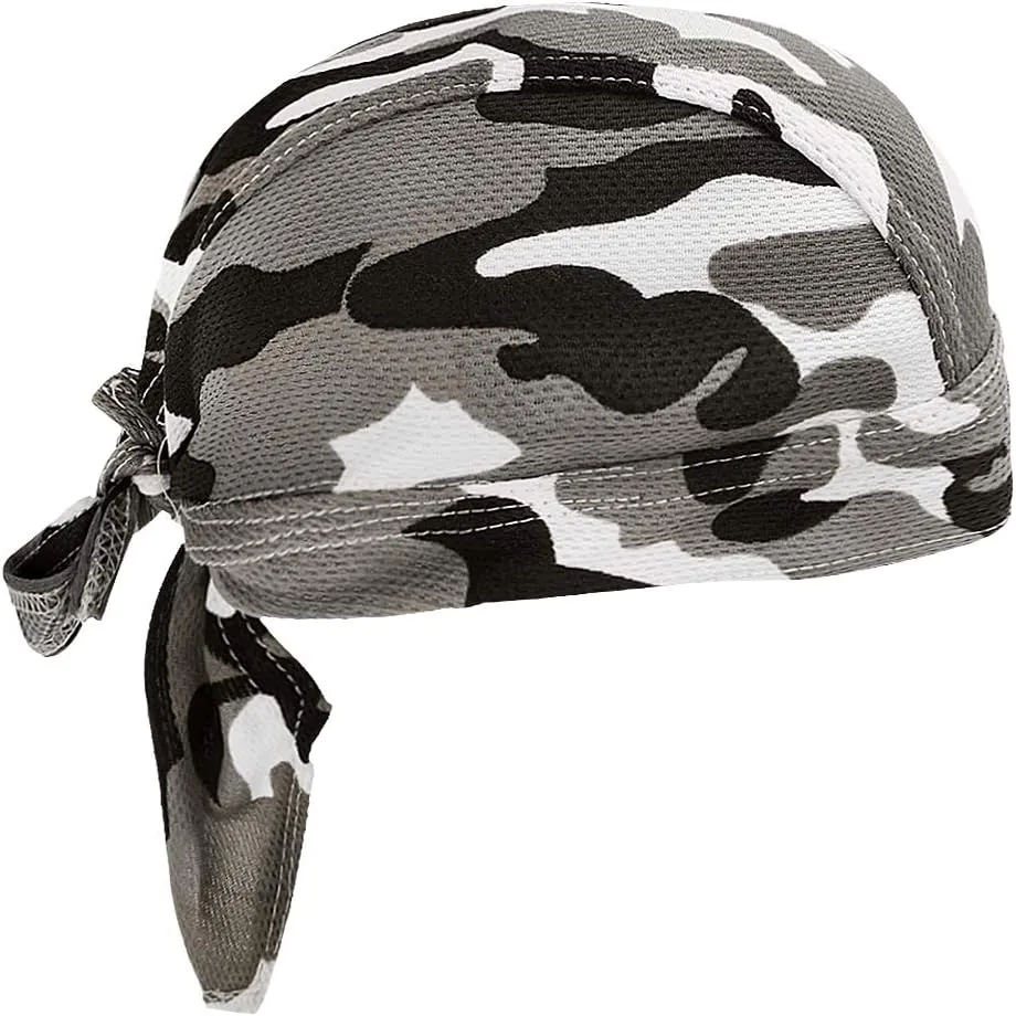 PURFUN Men Women Breathable Cycling Bandana Headscarf Adjustable Sweat Wicking Quick Dry Mesh Head Scarf Wrap Liner Skull Cap
