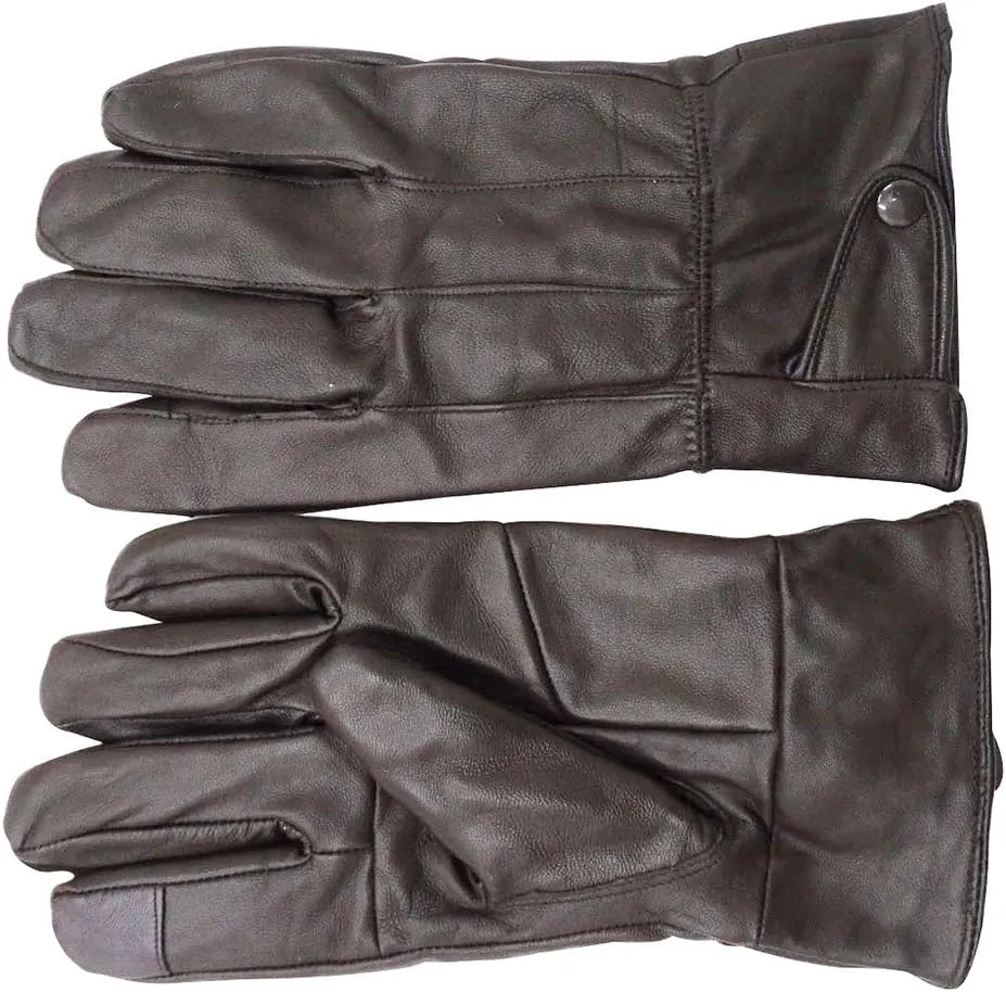 REED Men's Genuine Leather Warm Lined Driving Gloves - Touchscreen Texting Compatible