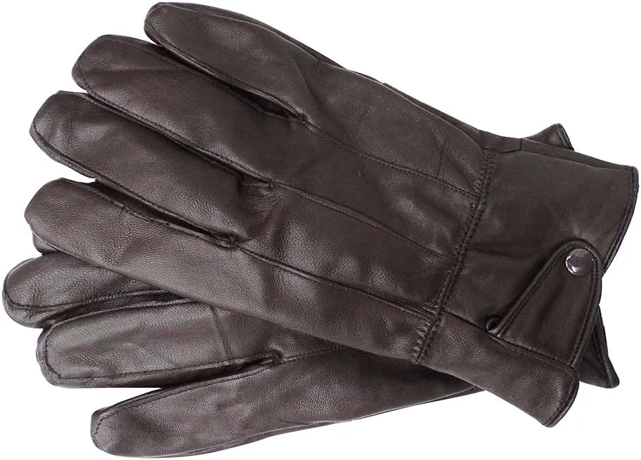 REED Men's Genuine Leather Warm Lined Driving Gloves - Touchscreen Texting Compatible
