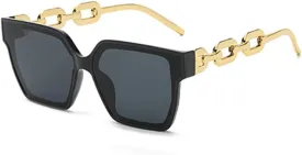 Retro Large Frame Sunglasses Male Chain Leg Fashion Accessories Sun Glasses Female