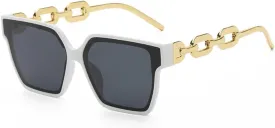 Retro Large Frame Sunglasses Male Chain Leg Fashion Accessories Sun Glasses Female