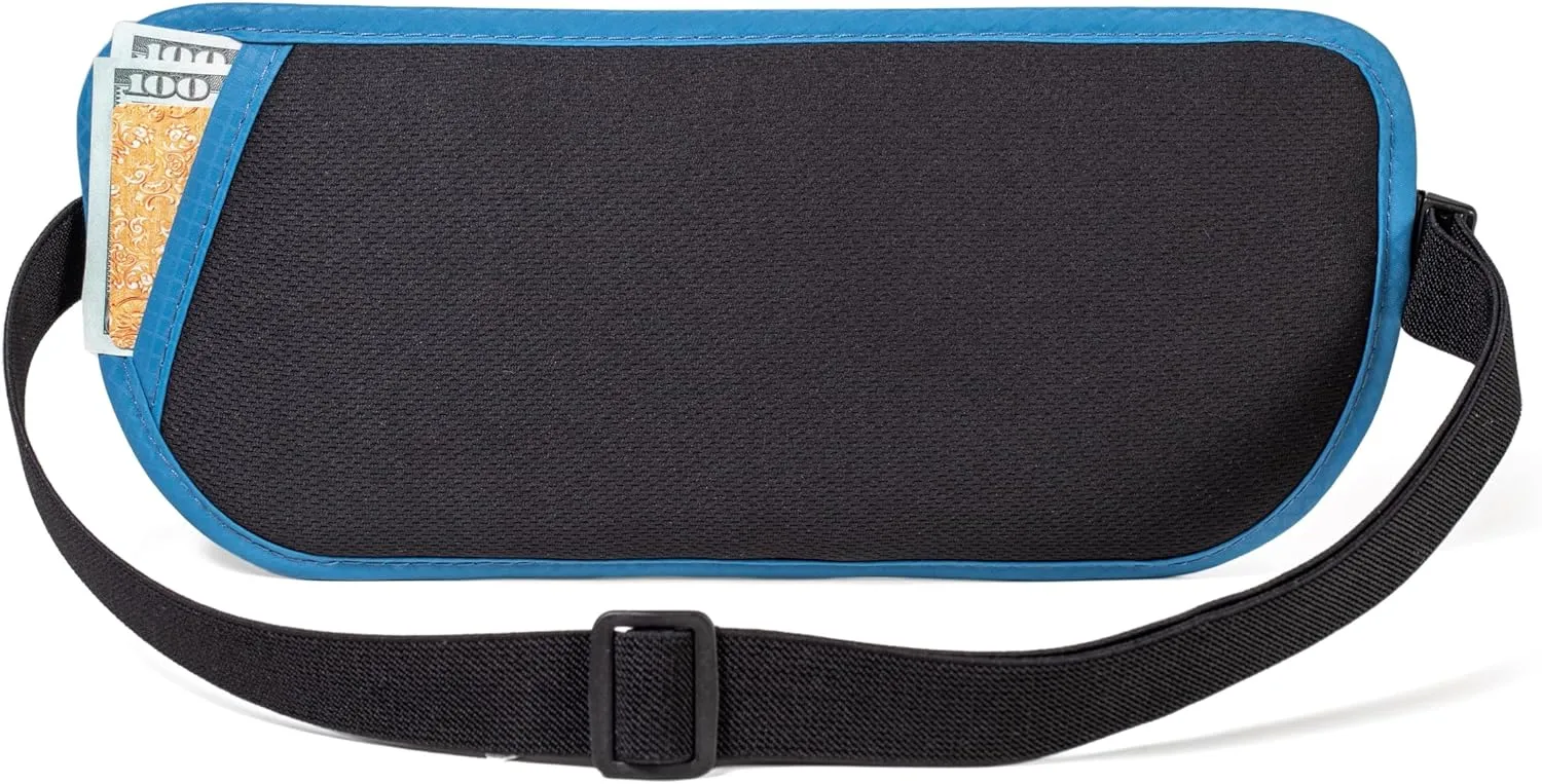 RFID Blocking Passport Holder - Money Belt & Travel Wallet, Travel Belt Bag Fanny Pack for Women Men