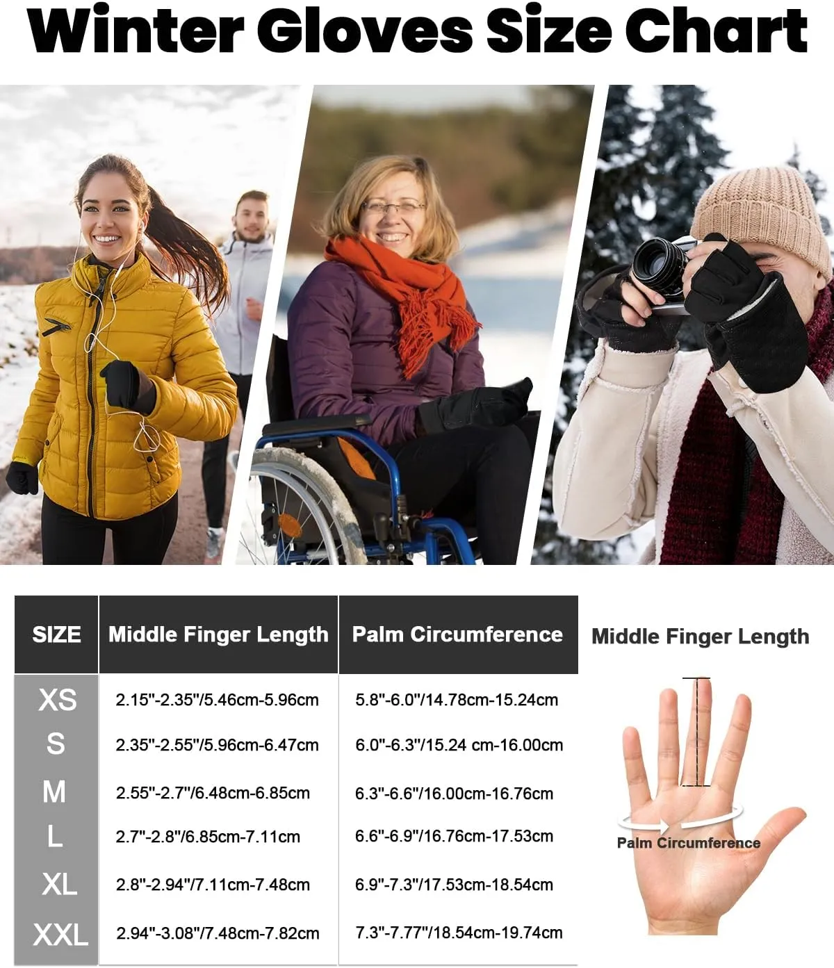 RIGWARL -5 Winter Warm Gloves with Thickest Thermal Plush for Extreme Cold Weather, Completely Waterproof Gloves Men Women