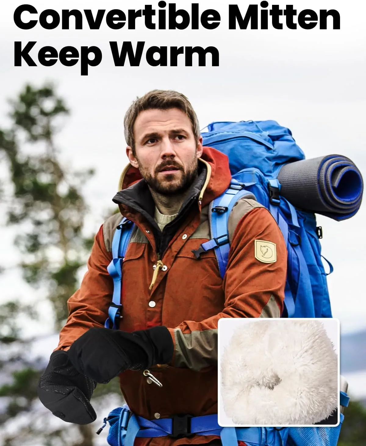 RIGWARL -5 Winter Warm Gloves with Thickest Thermal Plush for Extreme Cold Weather, Completely Waterproof Gloves Men Women