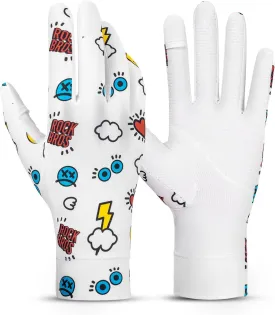 ROCKBROS UV Sun Protection Gloves Women,Touchscreen Full Finger Non Slip, UPF 50 , Block 99% UV Summer Outdoor Gloves,White