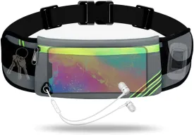 Running Belt Waist Pack Bag Fanny Pack for Phone Men Women,Thin Runners Pouch Belt for Hiking Walking Sports Cycling Traveling Money Belt,Phone Carrier Waistband for Wallet Gray