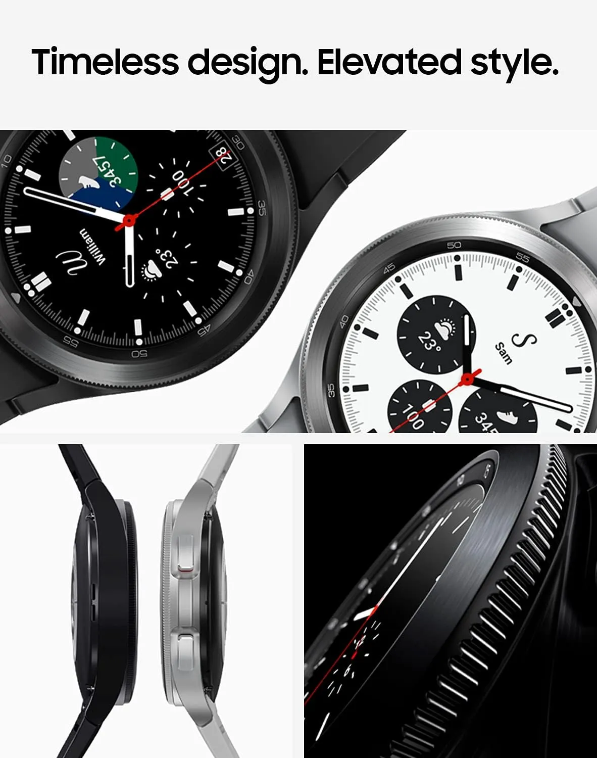 SAMSUNG Galaxy Watch 4 Classic 46mm Smartwatch with ECG Monitor Tracker for Health, Fitness, Running, Sleep Cycles, GPS Fall Detection, Bluetooth, US Version, Silver