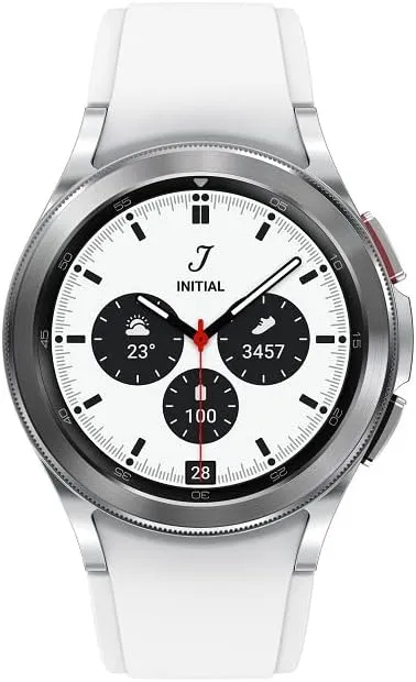 SAMSUNG Galaxy Watch 4 Classic 46mm Smartwatch with ECG Monitor Tracker for Health, Fitness, Running, Sleep Cycles, GPS Fall Detection, Bluetooth, US Version, Silver