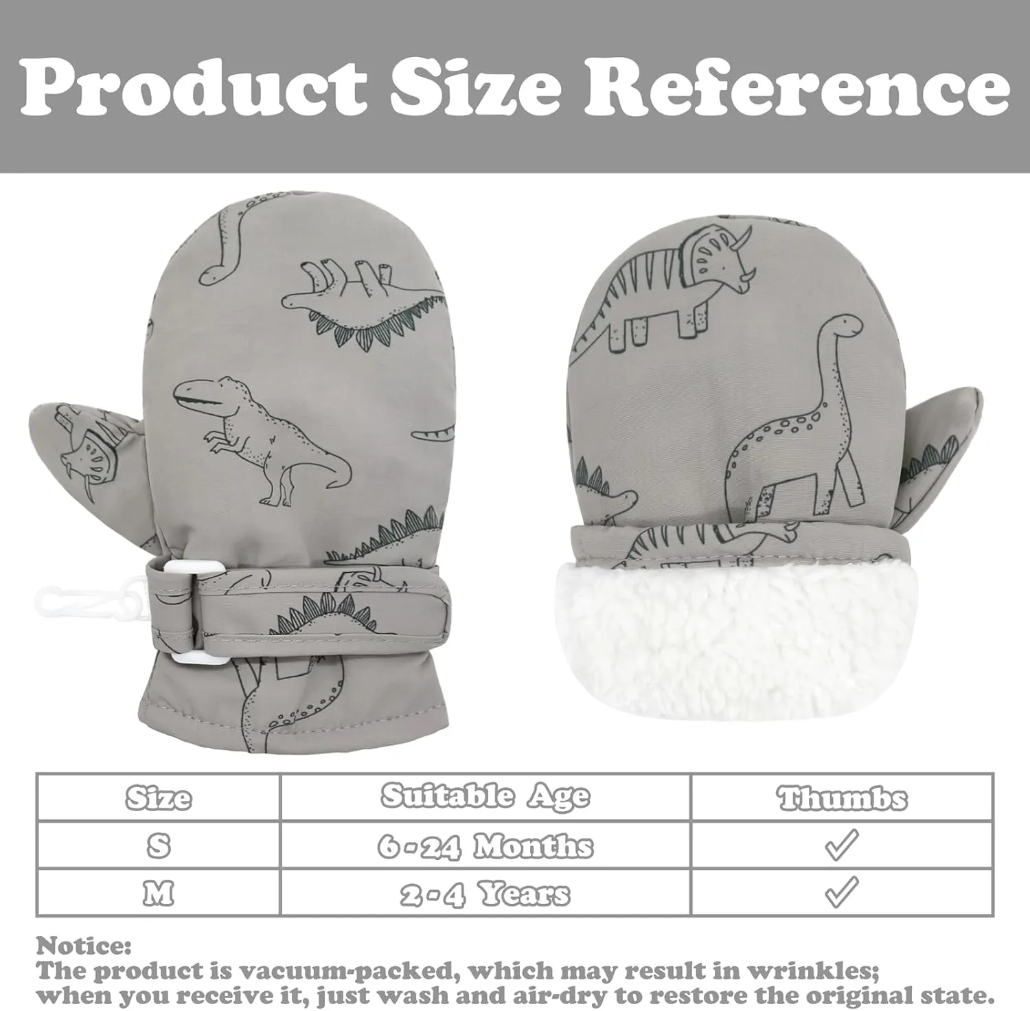 Sarfel Waterproof Toddler Mittens - Snow Gloves for Boys and Girls - Baby Winter Gloves