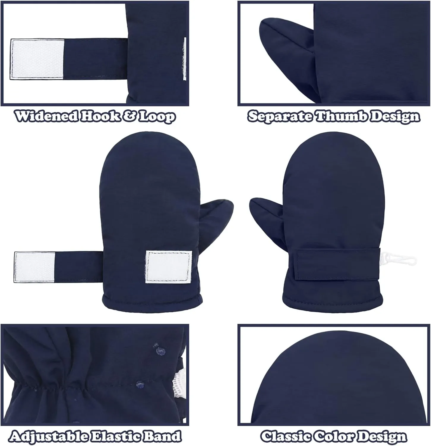 Sarfel Waterproof Toddler Mittens - Snow Gloves for Boys and Girls - Baby Winter Gloves