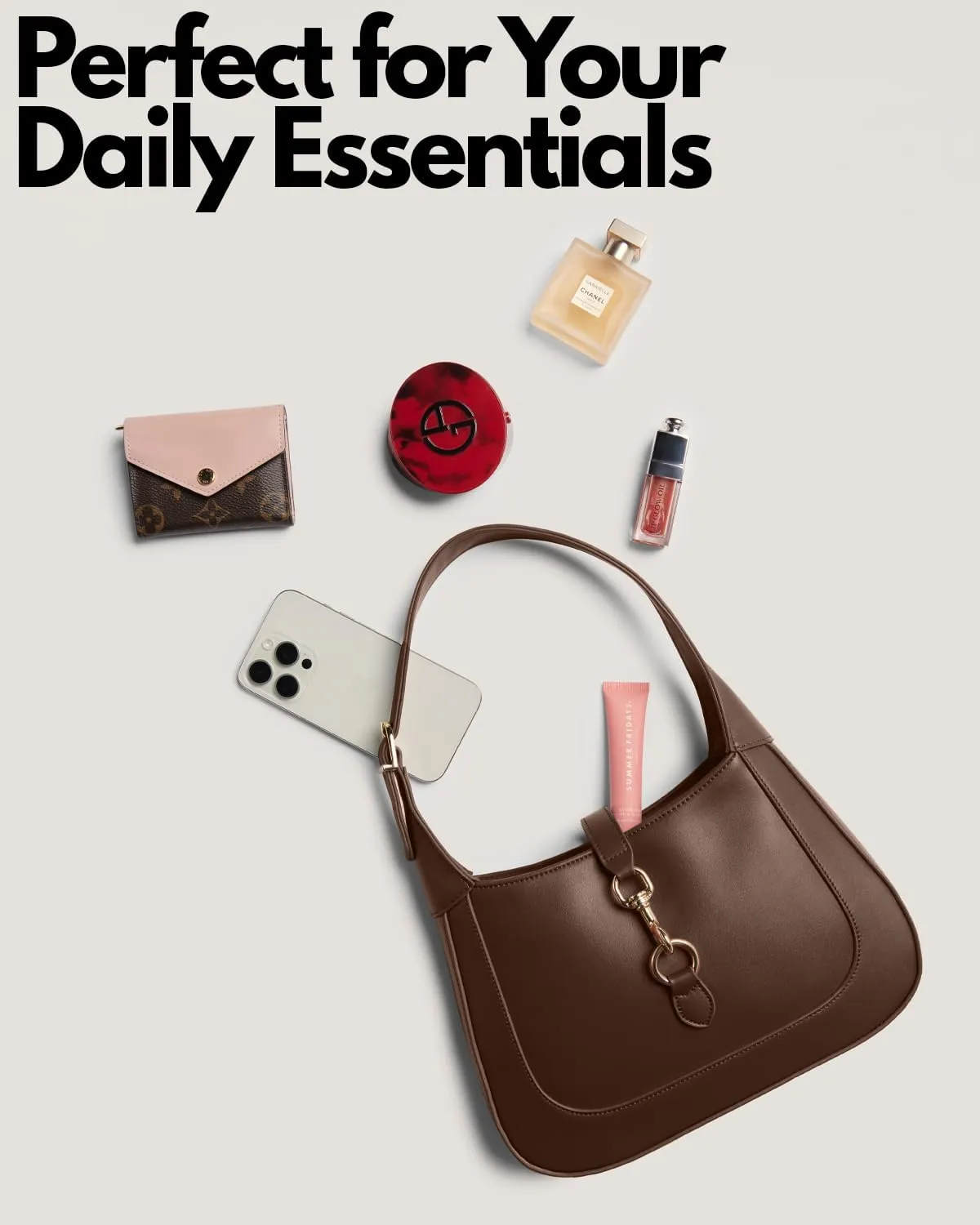 Shoulder Bag for Women - Small Shoulder Purses - Top Handle Structured Handbags - Adjustable Strap Vegan Leather