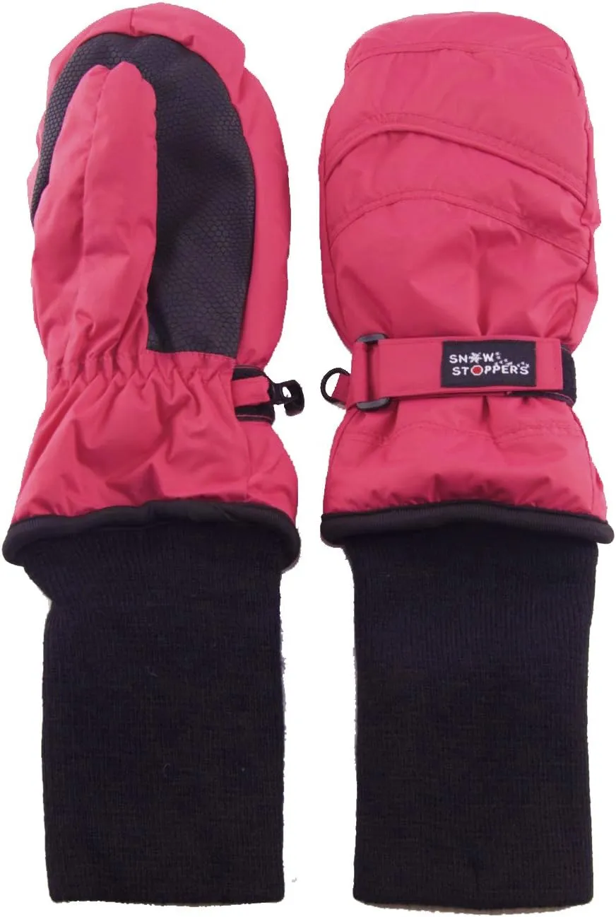 SnowStoppers Kids Waterproof Long Cuff Winter Mittens