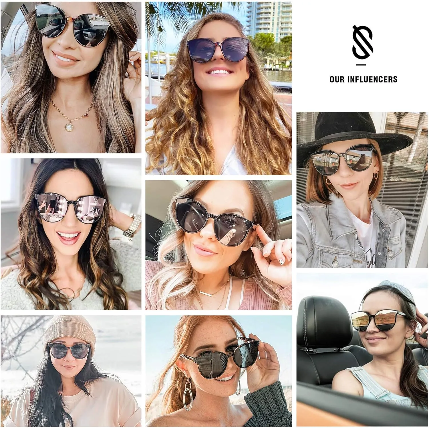 SOJOS Oversized Round Sunglasses for Women and Men
