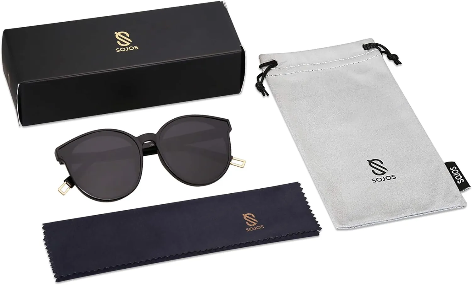 SOJOS Oversized Round Sunglasses for Women and Men