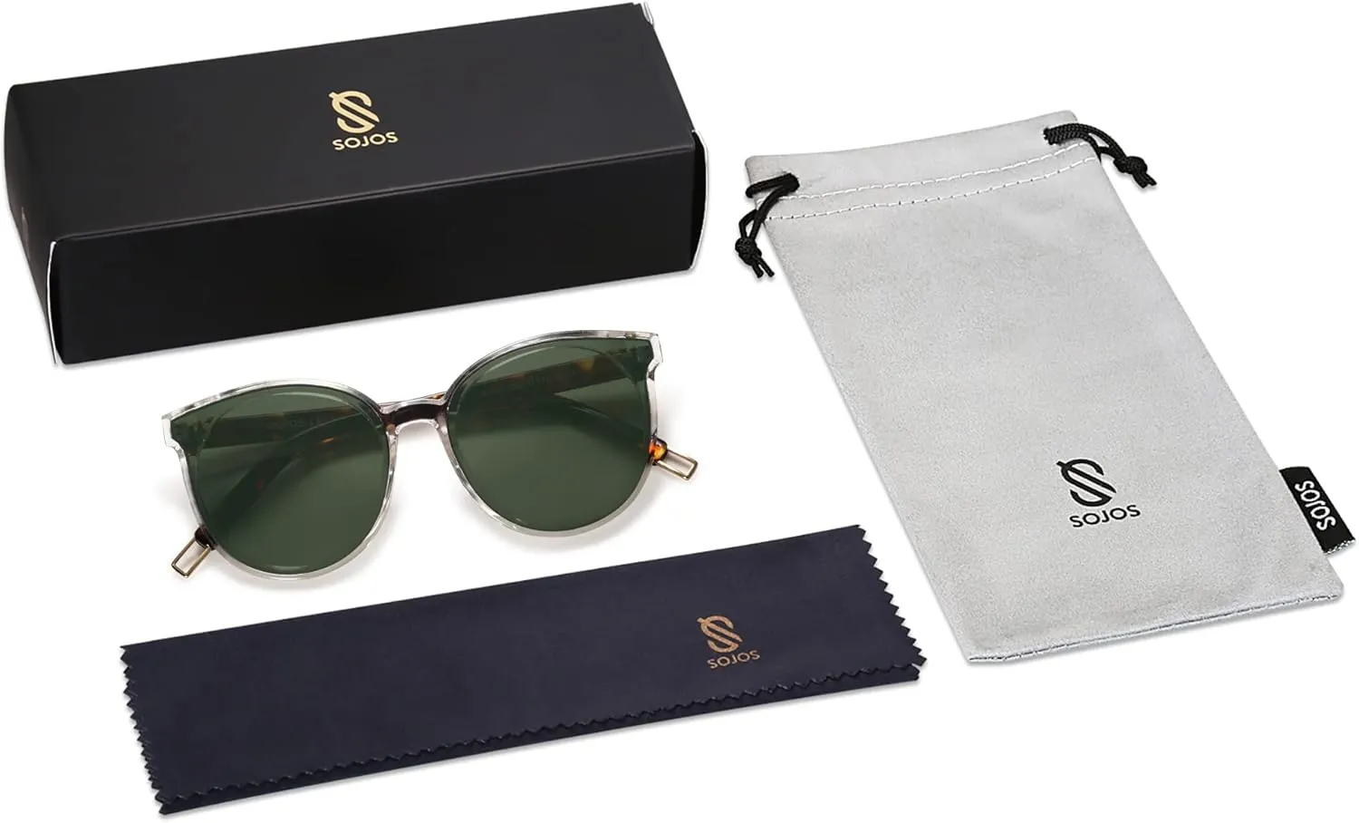 SOJOS Oversized Round Sunglasses for Women and Men