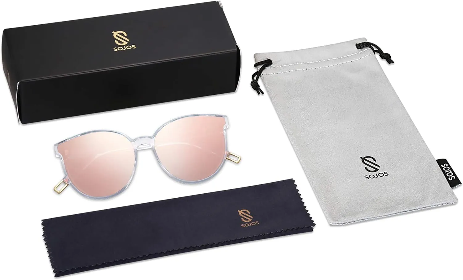 SOJOS Oversized Round Sunglasses for Women and Men