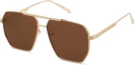 SOJOS Retro Oversized Square Polarized Sunglasses for Women and Men Vintage Shades Classic Large Metal Sun Glasses