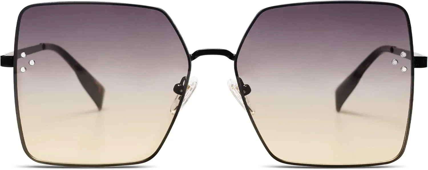 SOJOS Trendy Square Sunglasses Womens Big Oversized Designer Style UV Protection Sunnies Shades SJ1170