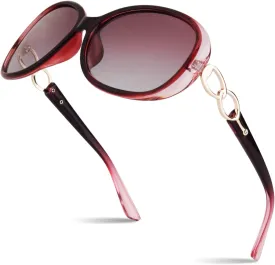 Sunier Sunglasses Womens Polarized Trendy Oversized Sun Glasses Fashion Ladies Shades 100% UV400 Protection S85