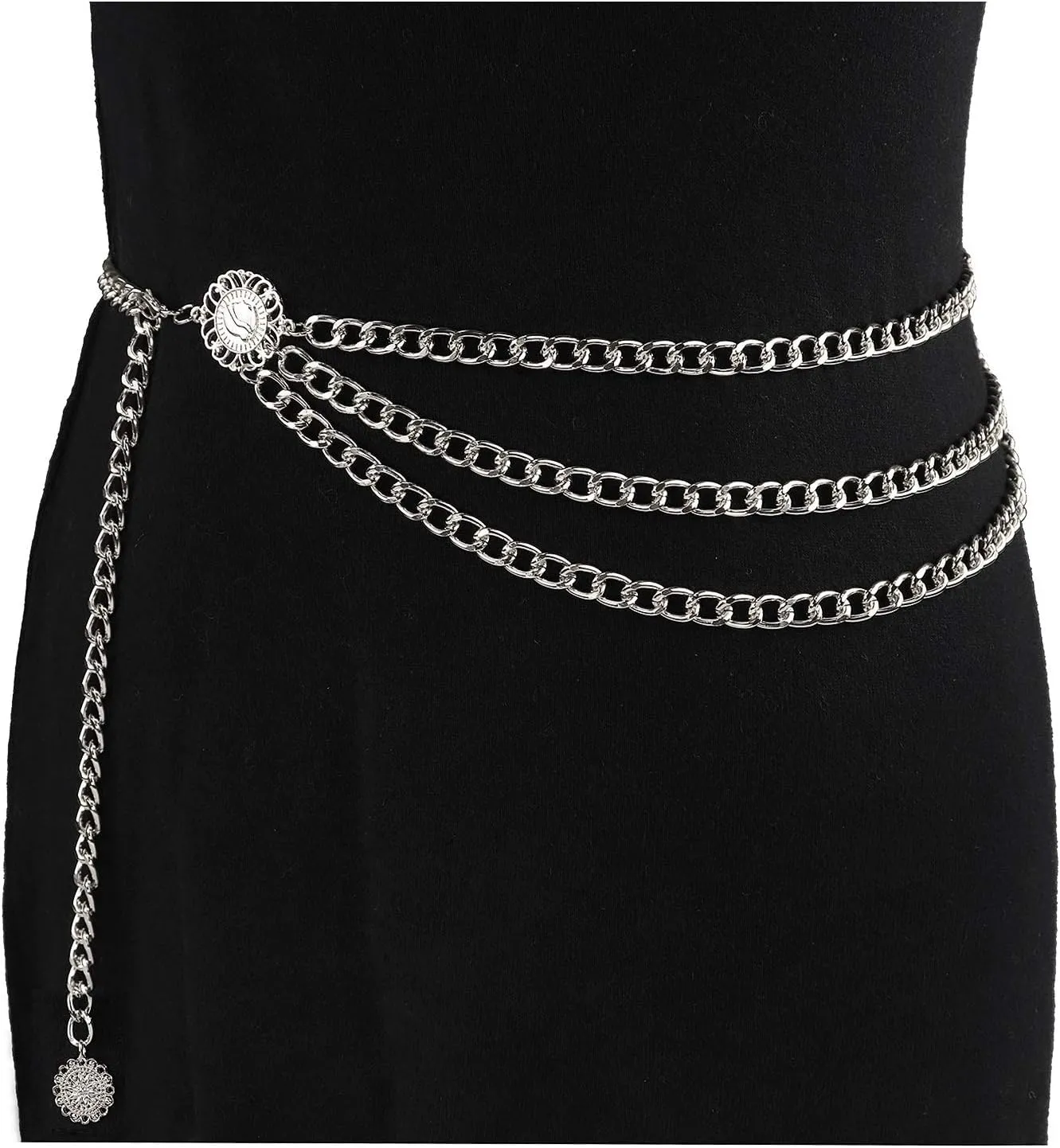Suyi Chain Belts for Women Waist Chain Belt Multilayer Body Belly Chain