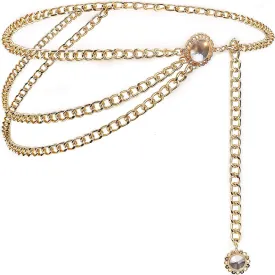 Suyi Chain Belts for Women Waist Chain Belt Multilayer Body Belly Chain