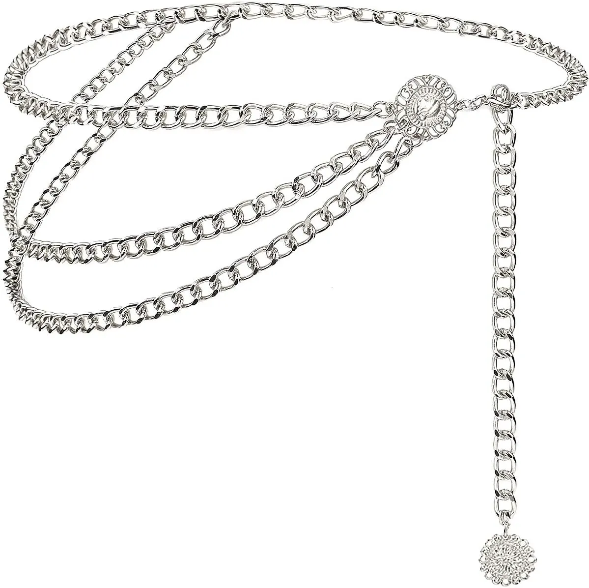 Suyi Chain Belts for Women Waist Chain Belt Multilayer Body Belly Chain