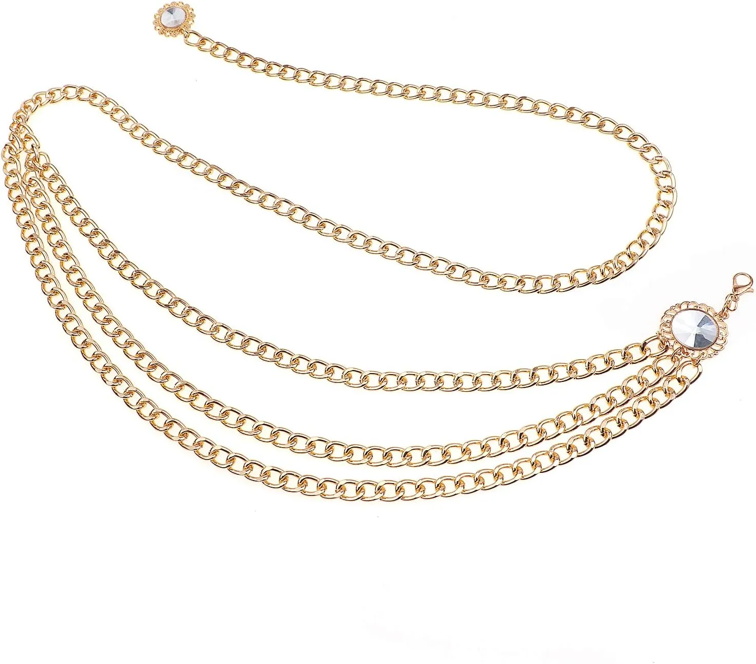 Suyi Chain Belts for Women Waist Chain Belt Multilayer Body Belly Chain